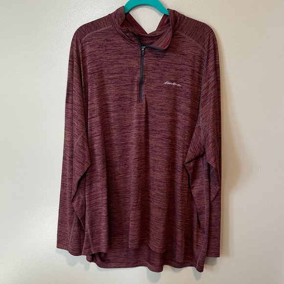 Eddie Bauer Other - Eddie Bauer Burgundy Quarter-Zip Pullover size Tall 3xl